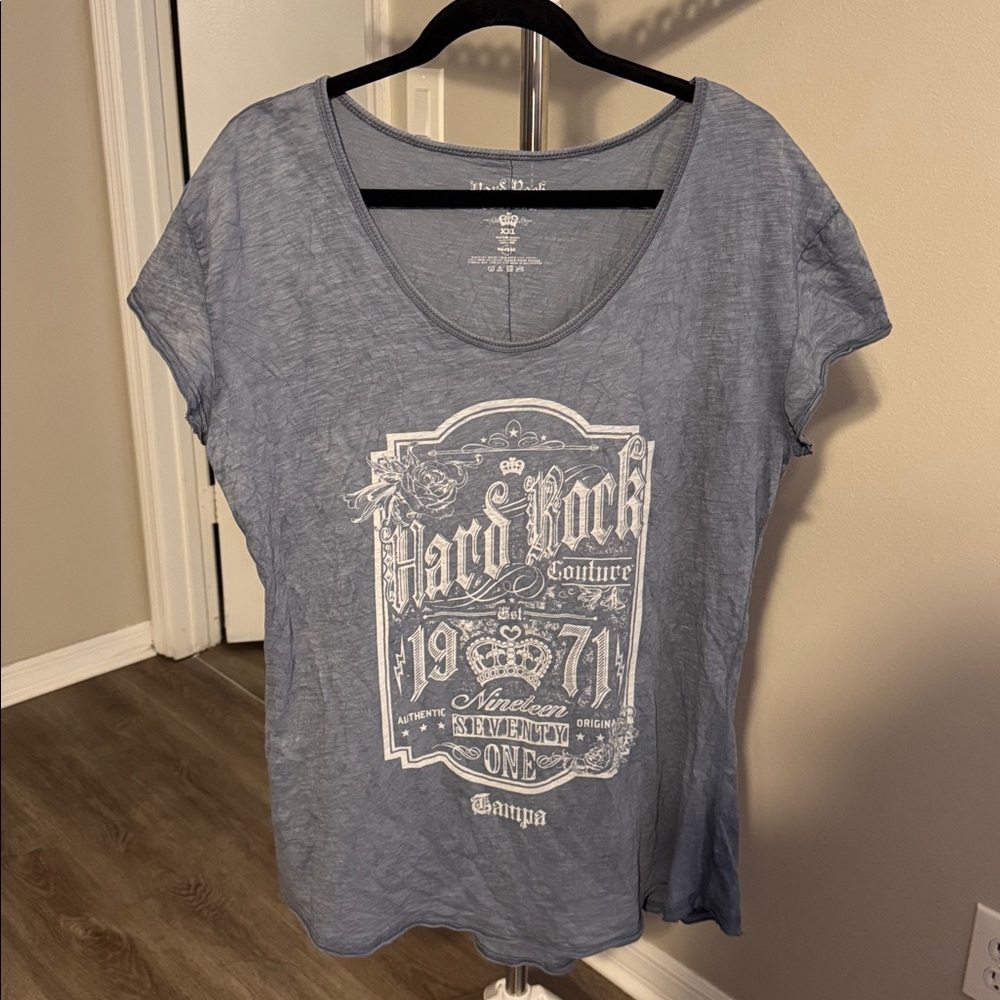 Hard Rock Cafe Blue Graphic Tee - Short Sleeve